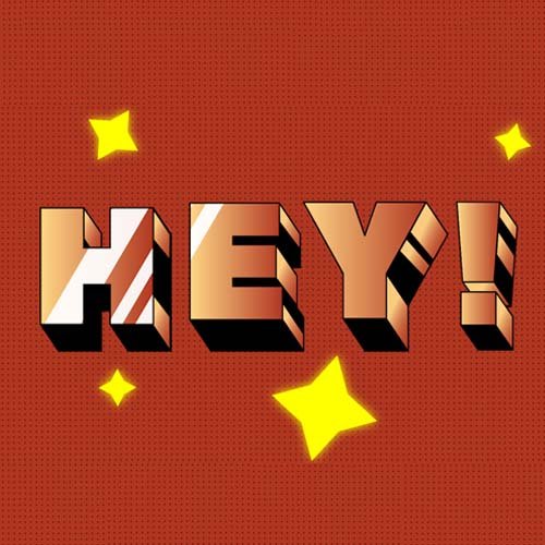 illustration typographique hey